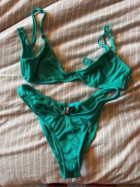 Triangl green sparkly bikini